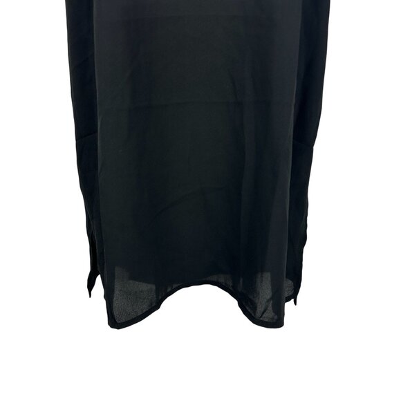 Black Sleeveless Slip Dress By Meraki Size L 100% Polyester Lightweight Minimali - Picture 2 of 7